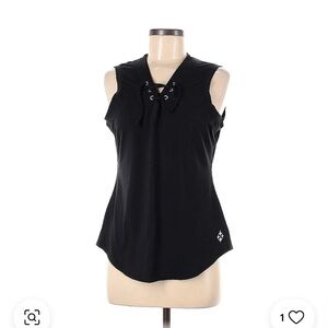 NEW Jofit Lace up Tennis Tank Black